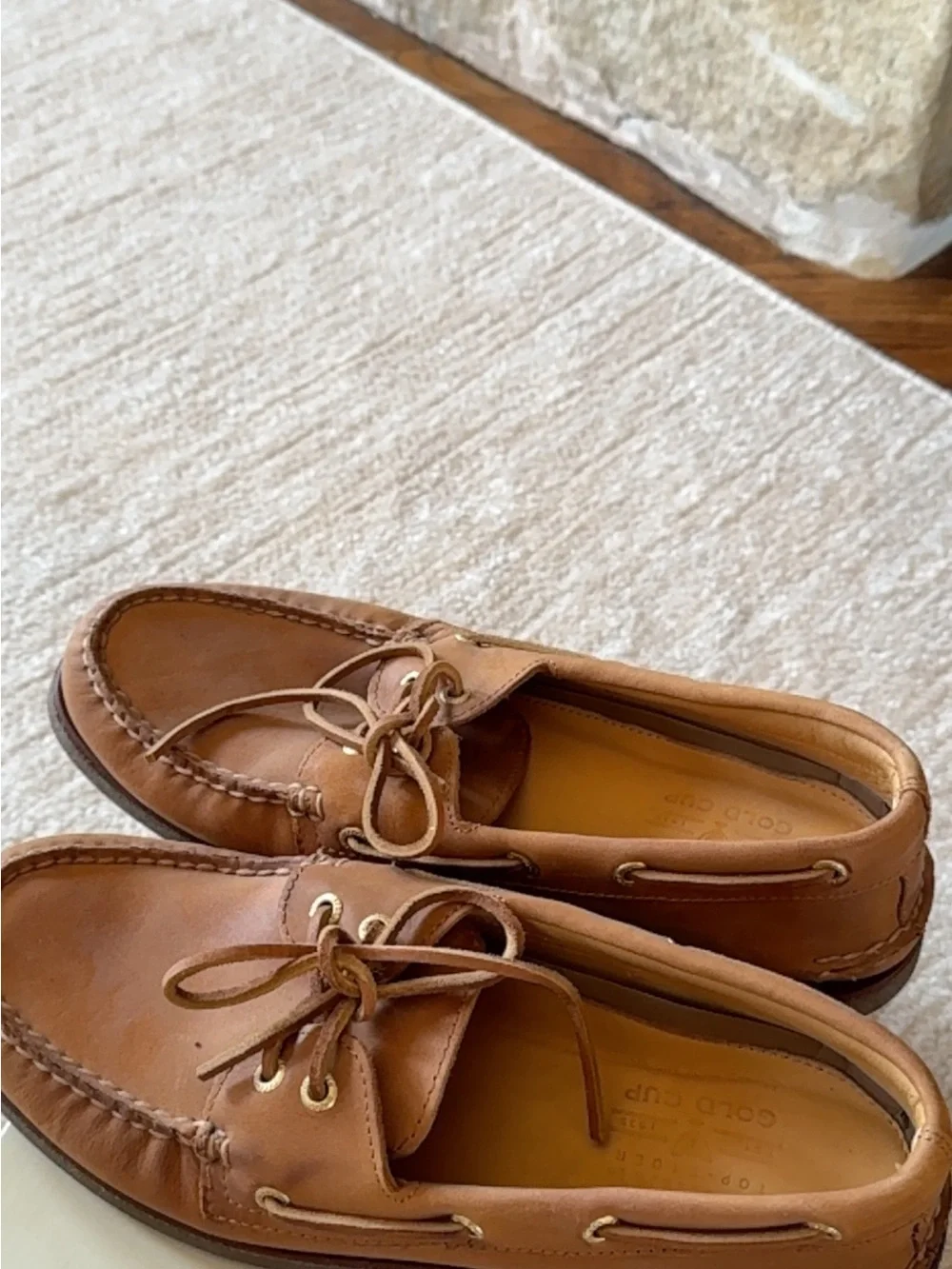 Sperry Leather 2-Eye Boat Shoes in Brown NWOT